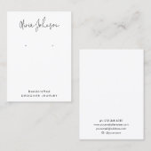 Carte De Visite Écran d'oreille à bijoux à la main moderne et chic (Devant / Derrière)