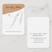 Carte De Visite Écran d'oreille à bijoux artisanal (Devant / Derrière)