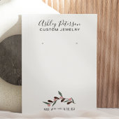 Carte De Visite Écran d'oreille à bijoux fleuris modifiable