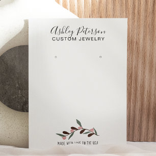 Carte De Visite Écran d'oreille à bijoux fleuris modifiable