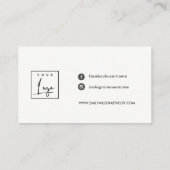 Carte De Visite Écran d'oreille à feuillage à branche de pin minim (Dos)