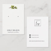 Carte De Visite Écran d'oreille à feuillage à branche de pin minim (Devant / Derrière)