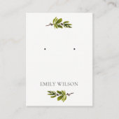 Carte De Visite Écran d'oreille à feuillage à branche de pin minim (Devant)