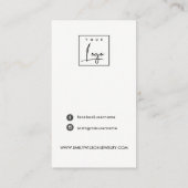 Carte De Visite Écran d'oreille à feuillage à branche de pin minim (Dos)