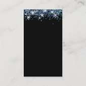 Carte De Visite Écran d'oreille à Parties scintillant noir et coqu (Dos)