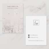 Carte De Visite Écran d'oreille Abstrait Argent Rainfall (Devant / Derrière)