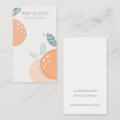 Carte De Visite Écran d'oreille Abstrait aux fruits orange mignon (Devant / Derrière)