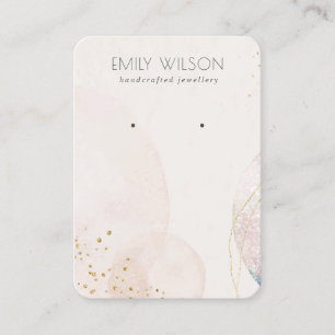 Carte De Visite Écran d'oreille Abstrait Blush Gold