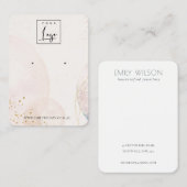 Carte De Visite Écran d'oreille Abstrait Blush Gold (Devant / Derrière)