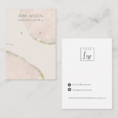 Carte De Visite Écran d'oreille Abstrait Blush Rose Gold (Devant / Derrière)