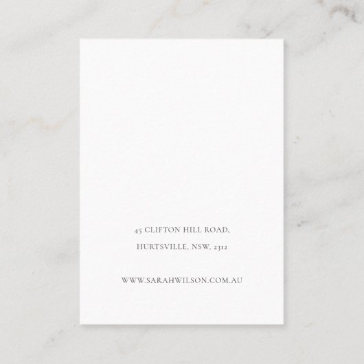 Carte De Visite Écran d'oreille Abstrait en feuille de rouille ver (Dos)