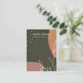 Carte De Visite Écran d'oreille Abstrait en feuille de rouille ver (Debout devant)