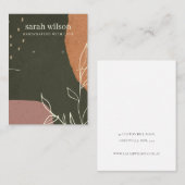 Carte De Visite Écran d'oreille Abstrait en feuille de rouille ver (Devant / Derrière)