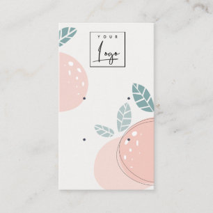 Carte De Visite Écran d'oreille Abstrait Fruity Bold Cute Peach