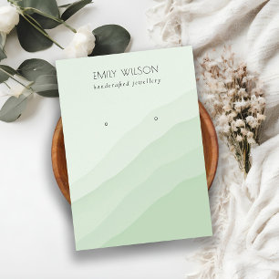 Carte De Visite Écran d'oreille Abstrait Lime Green Waves