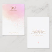 Carte De Visite Écran d'oreille Abstrait Ombre Watercolor (Devant / Derrière)