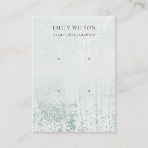 Carte De Visite Écran d'oreille Abstrait Silver Rain Aqua 2