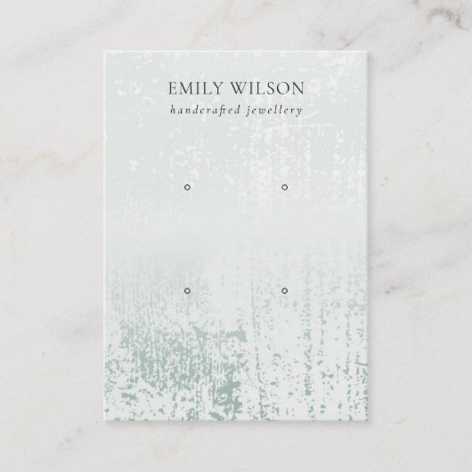 Carte De Visite Écran d'oreille Abstrait Silver Rain Aqua 2 (Devant)