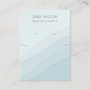 Carte De Visite Écran d'oreille Abstrait Sky Blue Waves