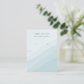Carte De Visite Écran d'oreille Abstrait Sky Blue Waves (Debout devant)