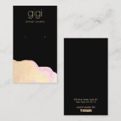 Carte De Visite Ecran d'oreille Abstraite Black Gold (Devant / Derrière)