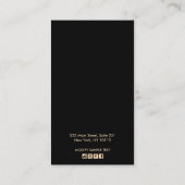 Carte De Visite Ecran d'oreille Abstraite Black Gold (Dos)