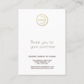 Carte De Visite Écran d'oreille Ajouter votre logo blanc (Dos)