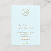 Carte De Visite Écran d'oreille Ajouter votre logo Bleu clair (Dos)