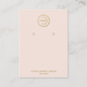 Carte De Visite Écran d'oreille Ajouter votre logo Blush (Devant)