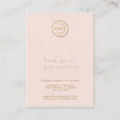 Carte De Visite Écran d'oreille Ajouter votre logo Blush (Dos)