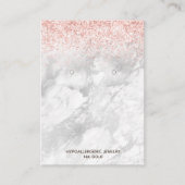 Carte De Visite Écran d'oreille avec logo Rose or Parties scintill (Devant)