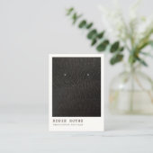 Carte De Visite Écran d'oreille blanc noir moderne (Debout devant)