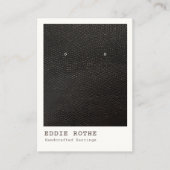 Carte De Visite Écran d'oreille blanc noir moderne (Devant)