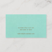 Carte De Visite Écran d'oreille bleu Aqua (Dos)