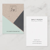 Carte De Visite Ecran d'oreille bleu Aqua Parties scintillant noir (Devant / Derrière)