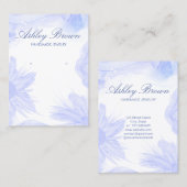 Carte De Visite Écran d'oreille bleu Aquarelle fleurie (Devant / Derrière)