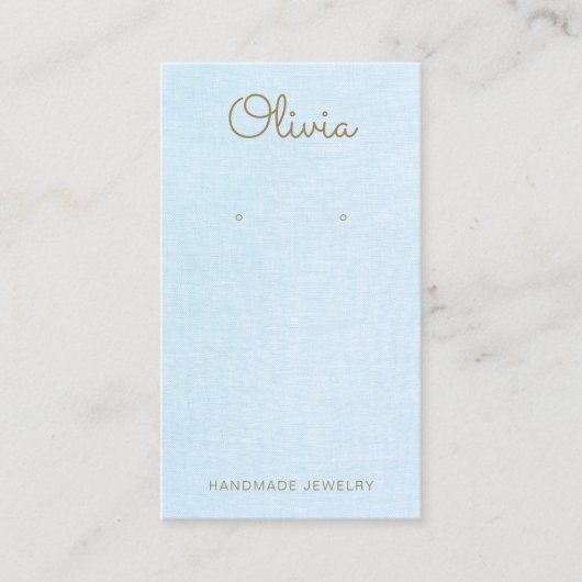 Carte De Visite Écran d'oreille bleu clair (Devant)