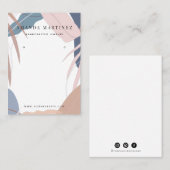 Carte De Visite Écran d'oreille bleu et rose pâle (Devant / Derrière)