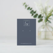 Carte De Visite Écran d'oreille bleu foncé de marine simple minima (Debout devant)