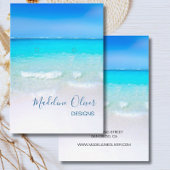 Carte De Visite Écran d'oreille bleu océan