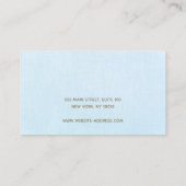 Carte De Visite Écran d'oreille bleu pastel (Dos)