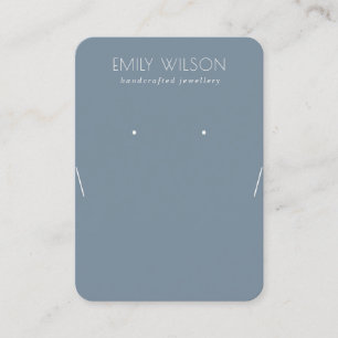 Carte De Visite Écran d'oreille bleu simple et roux