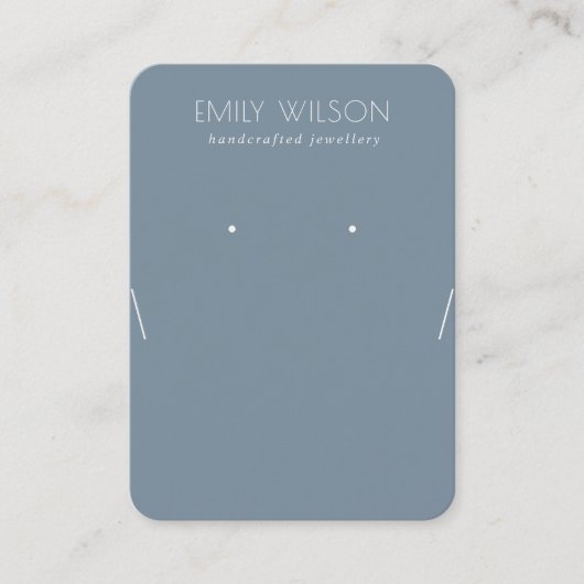 Carte De Visite Écran d'oreille bleu simple et roux (Devant)