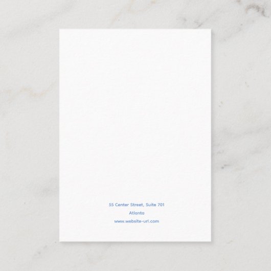 Carte De Visite Écran d'oreille bleu sombre (Dos)