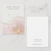 Carte De Visite Écran d'oreille Blush Gold Parties scintillant 3 A (Devant / Derrière)