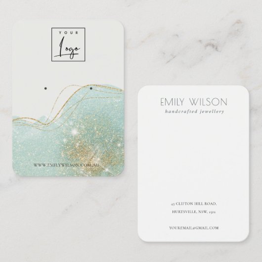 Carte De Visite Écran d'oreille brillant de Parties scintillant Tu (Devant / Derrière)