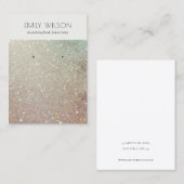 Carte De Visite Écran d'oreille brillant Parties scintillant verte (Devant / Derrière)