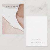 Carte De Visite Écran d'oreille Brown beige Abstrait (Devant / Derrière)