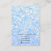 Carte De Visite Écran d'oreille chic à étincelles bleues   (Dos)