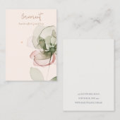 Carte De Visite Écran d'oreille Chic Blush Green Rose (Devant / Derrière)